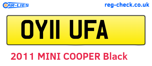 OY11UFA are the vehicle registration plates.