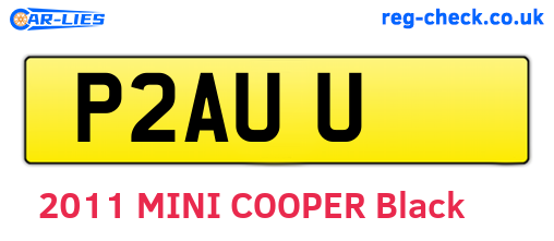 P2AUU are the vehicle registration plates.