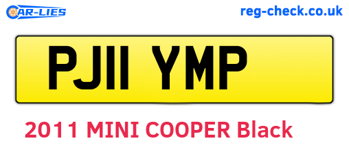 PJ11YMP are the vehicle registration plates.