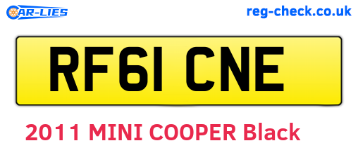 RF61CNE are the vehicle registration plates.