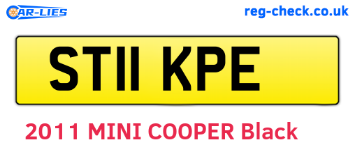ST11KPE are the vehicle registration plates.