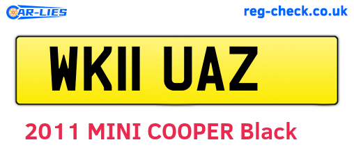 WK11UAZ are the vehicle registration plates.