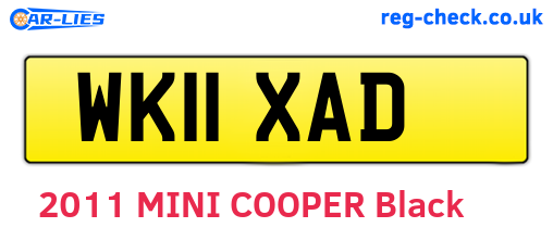 WK11XAD are the vehicle registration plates.