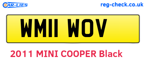 WM11WOV are the vehicle registration plates.