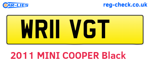 WR11VGT are the vehicle registration plates.