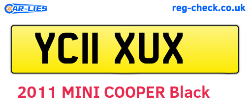 YC11XUX are the vehicle registration plates.