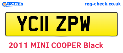 YC11ZPW are the vehicle registration plates.