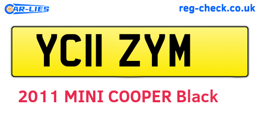 YC11ZYM are the vehicle registration plates.