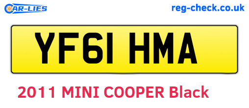 YF61HMA are the vehicle registration plates.