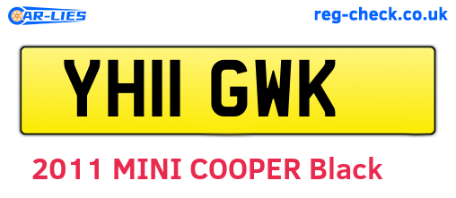 YH11GWK are the vehicle registration plates.