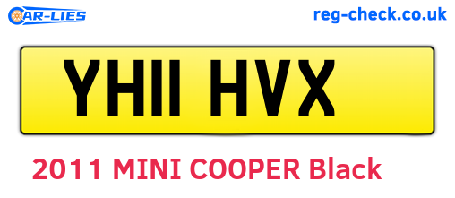 YH11HVX are the vehicle registration plates.