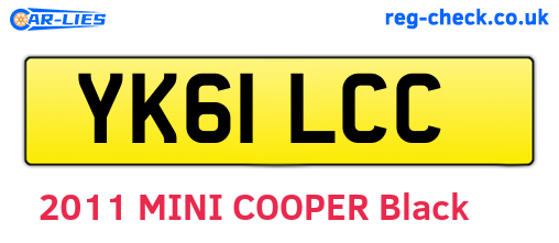 YK61LCC are the vehicle registration plates.