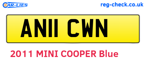 AN11CWN are the vehicle registration plates.