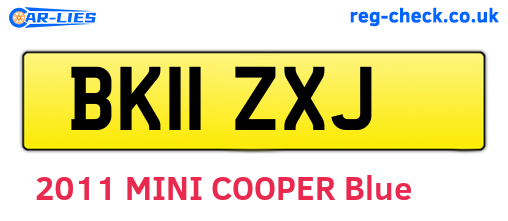 BK11ZXJ are the vehicle registration plates.