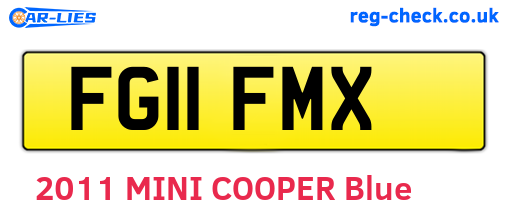 FG11FMX are the vehicle registration plates.
