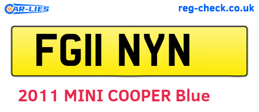 FG11NYN are the vehicle registration plates.