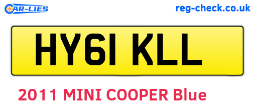 HY61KLL are the vehicle registration plates.