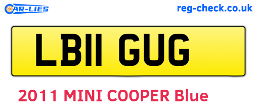 LB11GUG are the vehicle registration plates.
