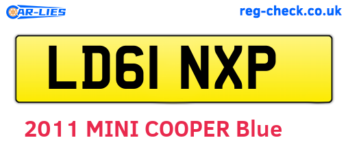 LD61NXP are the vehicle registration plates.