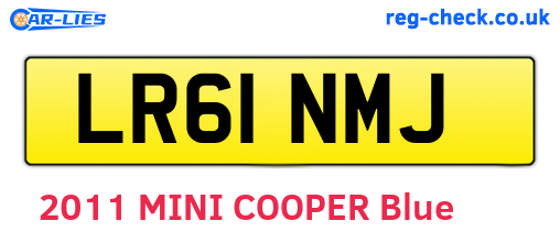 LR61NMJ are the vehicle registration plates.