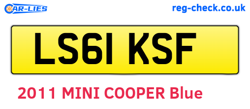 LS61KSF are the vehicle registration plates.