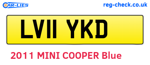 LV11YKD are the vehicle registration plates.