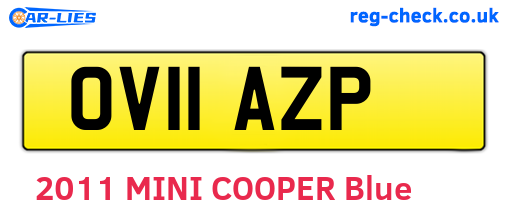 OV11AZP are the vehicle registration plates.