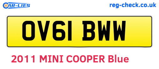 OV61BWW are the vehicle registration plates.