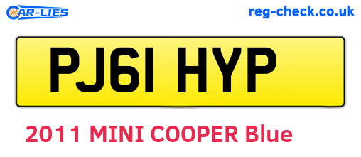 PJ61HYP are the vehicle registration plates.