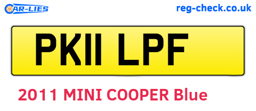 PK11LPF are the vehicle registration plates.