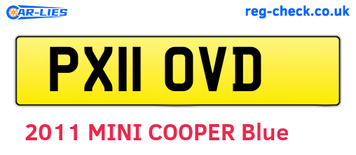 PX11OVD are the vehicle registration plates.