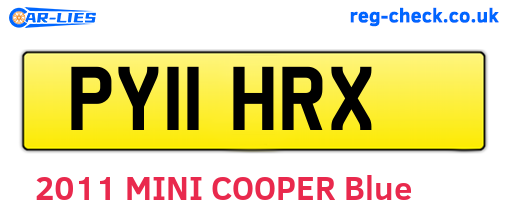 PY11HRX are the vehicle registration plates.