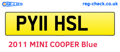PY11HSL are the vehicle registration plates.