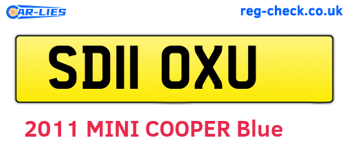 SD11OXU are the vehicle registration plates.