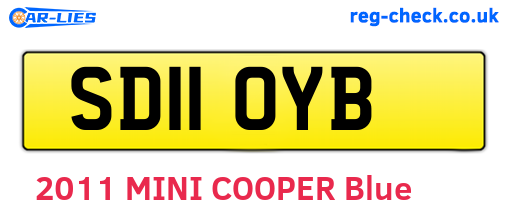 SD11OYB are the vehicle registration plates.