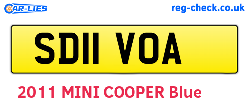 SD11VOA are the vehicle registration plates.