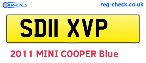 SD11XVP are the vehicle registration plates.