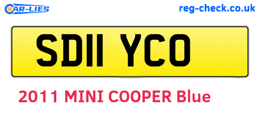 SD11YCO are the vehicle registration plates.