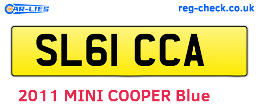 SL61CCA are the vehicle registration plates.