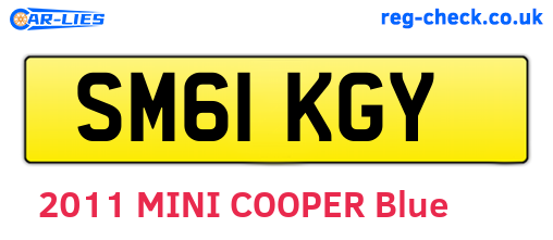 SM61KGY are the vehicle registration plates.