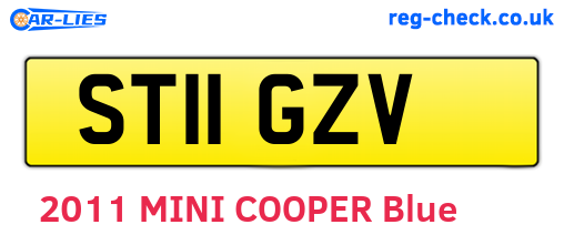 ST11GZV are the vehicle registration plates.