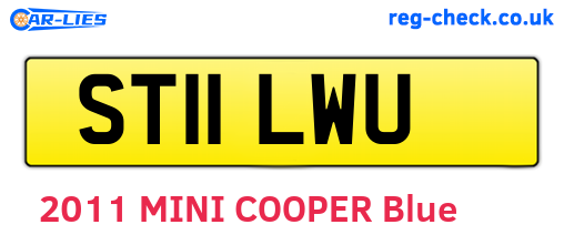 ST11LWU are the vehicle registration plates.