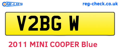 V2BGW are the vehicle registration plates.