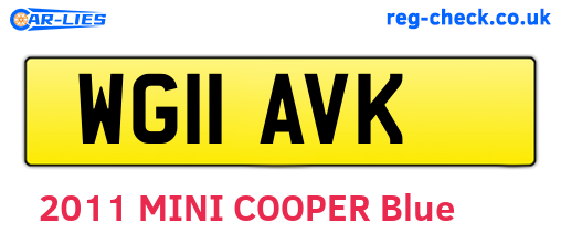 WG11AVK are the vehicle registration plates.