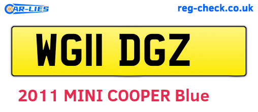 WG11DGZ are the vehicle registration plates.