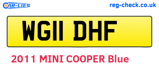 WG11DHF are the vehicle registration plates.