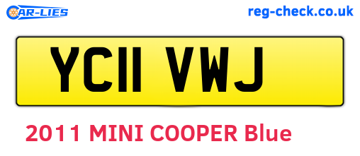 YC11VWJ are the vehicle registration plates.