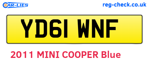 YD61WNF are the vehicle registration plates.