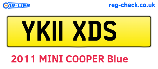 YK11XDS are the vehicle registration plates.