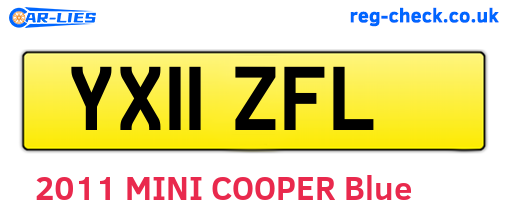 YX11ZFL are the vehicle registration plates.